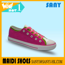 Hottest Female/ Woman/ Girl Vulcanized Rubber Sole Walking Canvas Shoes with OEM&amp;ODM Service Available from Chinese Market