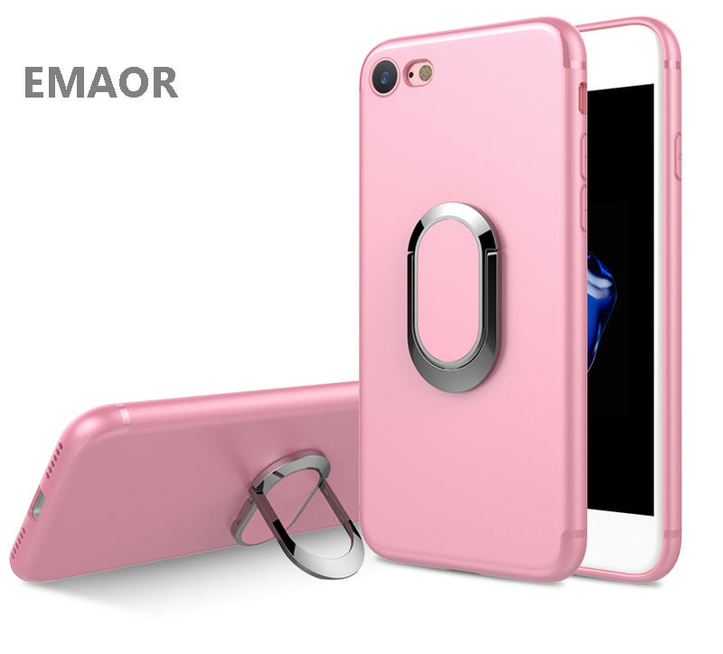 Ultra Thin Case 360 Rotating Ring Grip Holder Stand Magnetic for Case for iPhone 7 Plus 8 Plus