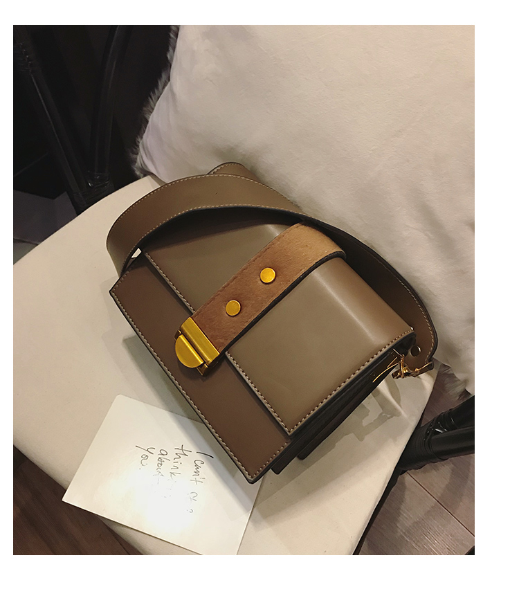 2018 new wild lock buckle small package women's fashion trend simple Wide strap Shoulder Bags female Valentine's Gift