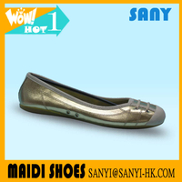 Latest Designed Professional Durable Dance Shoes with Shiny Golden PU Upper for Ballerina