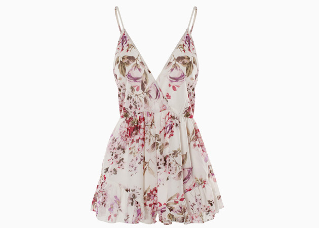 Sleeveless Chiffon Romper Floral Print Chiffon Deep V Casual Romper Short Summer Beach Party Sexy Jumpsuit 2018 new