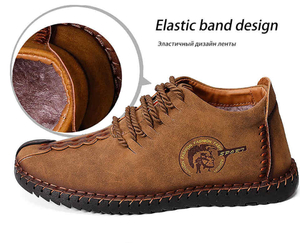 Mens Fashion Casual Shoes Fashion Leather Shoes Men Full Handtailor Vintage Sneakers