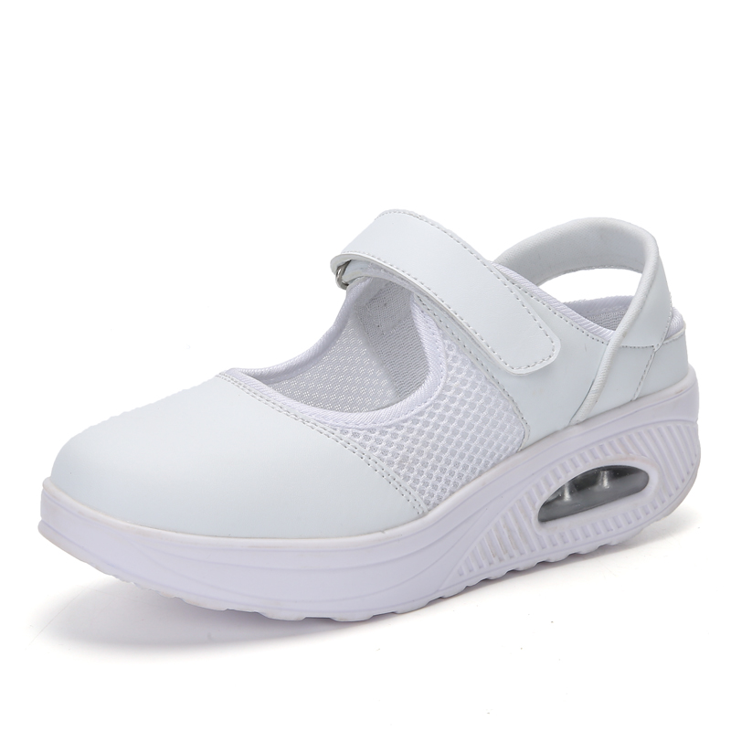 Velcro breathable flat sneakers 2018 Ms. Seniors Leisure Non-slip Walking Shoes outdoor comfortable nurse shoes Mom shoes