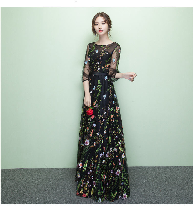 New Female Summer Party dress Embroidery Floral Bohemian Flower Embroidered Vintage Boho Mesh Dresses Vestido