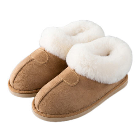 Womens Indoor Slippers Outdoor Soft Velour Quilted Fur Lined Clog Slipper W/Memory Foam