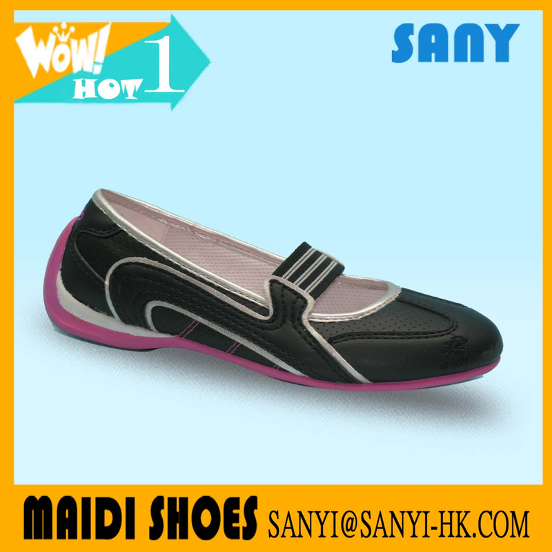 Custom Woman's Cheap Beautiful Cool Black Dance Shoes with Bright Color TPR Outsole Exported from Chinese Factory
