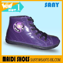 New Model High Cut Purple Cartoon Skate Shoes for Girls from China