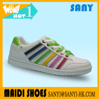 Latest Style Women's Colorful Casual/Skate Shoes Made in China with PU upper,TPR outsole