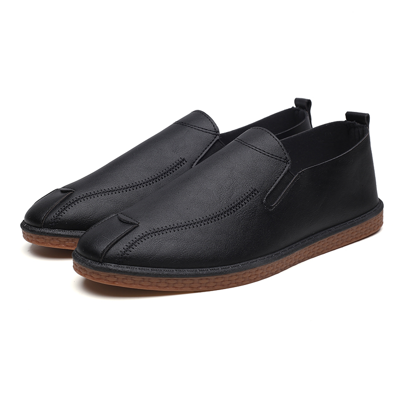 2018 Men Shoes casual shoes New Fashion Spring High Quality Shoes Slip on Men leather Casual Comfortable Flat Men Sneakers on line shop CHINA EMAOR