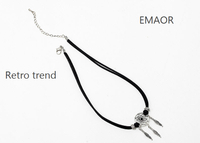 Fashion retro Korean cashmere short catcher sexy clavicle necklace Ms. Necklace sale