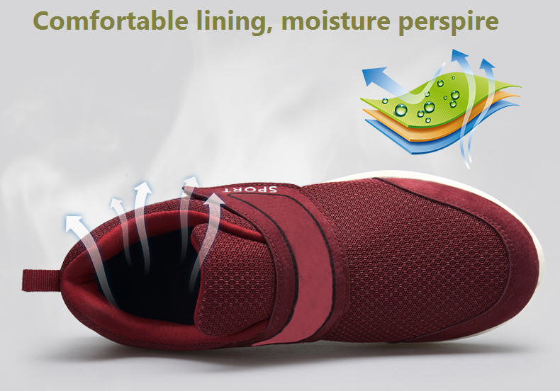 Shoes for elderly with velcro fastening shoes men women wide fitness