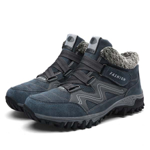 Men Boots Winter With Fur 2018 Warm Snow Boots Men Winter Boots Work Shoes Men Footwear Fashion Rubber Ankle Shoes