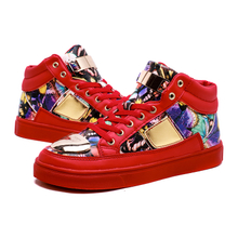fashion casual Men 's high - top shoes new autumn trend of sport shoes men' s walking shoes high tide online show 