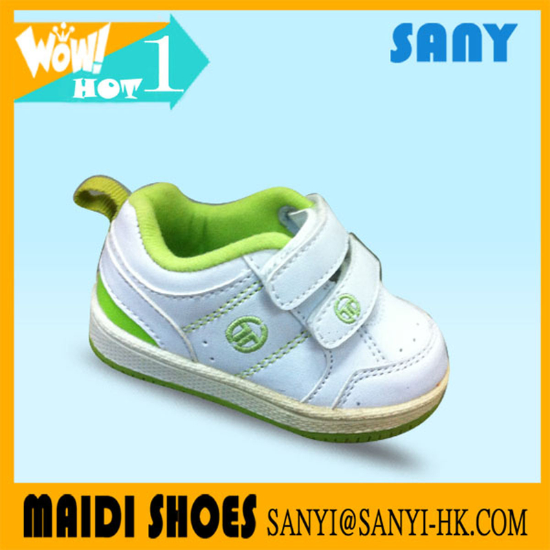Green canvas baby sport prewalker toddler shoes