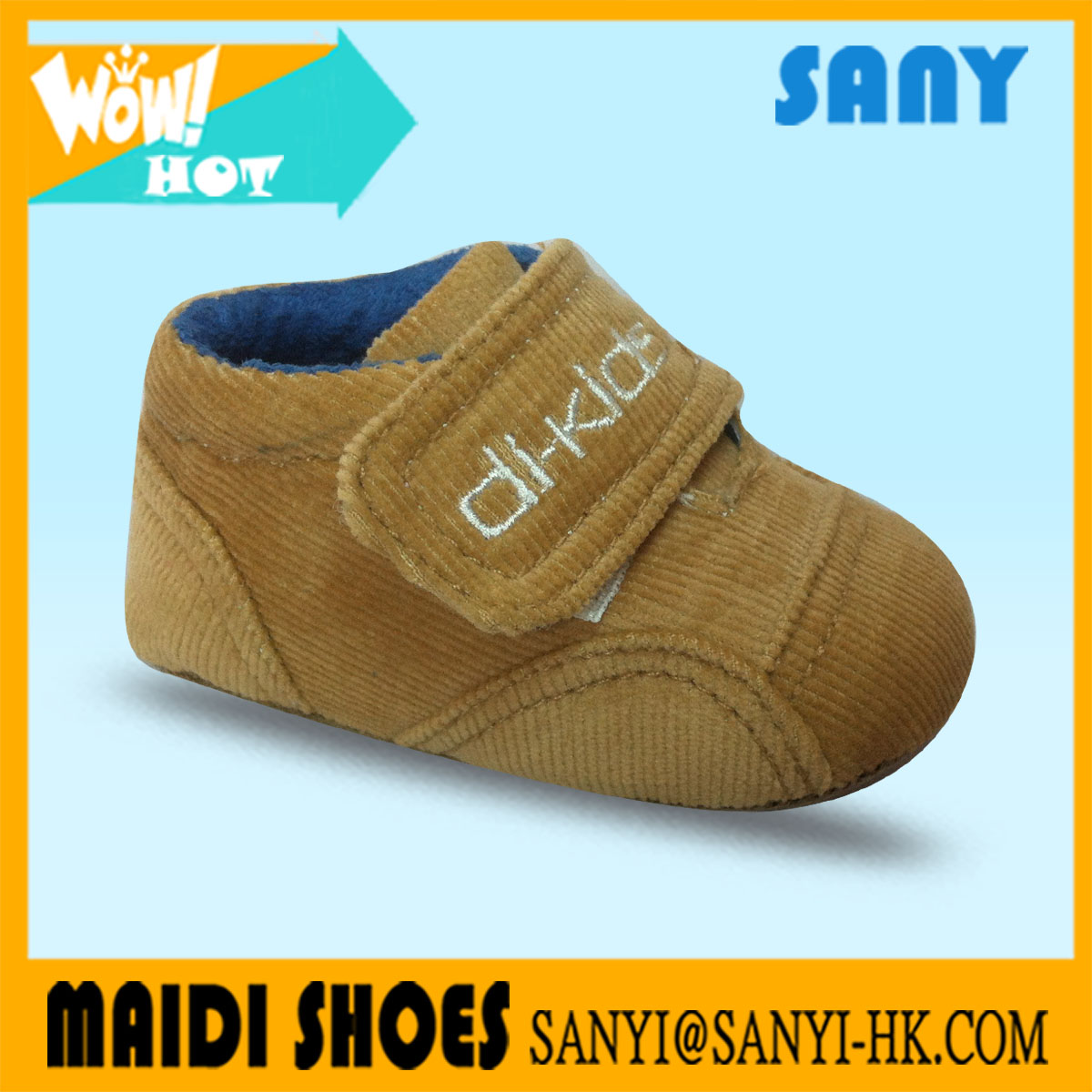 High Quality Reasonable Price lovely Plain Brown Cotton comfortable Infant Shoes From China Shoe Manufacturer