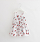 Summer Fashion Girl Cute Cherry Pattern Print Sleeveless Bowknot Leak-Back Bow Tie Pleated Dress For Kids Girls Dresses 2018 new