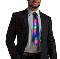 Light Up Neckties LED Funny Sequin Neck Ties Novelty Blinking Party Toy