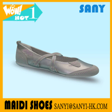 Wholesale Fashionable Elegant Silvery Casual Kid Girl's Dance Shoe