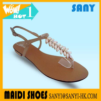 New Designed Fashion Simple Style Flip-flop Sandals with Shiny Bling for Woman
