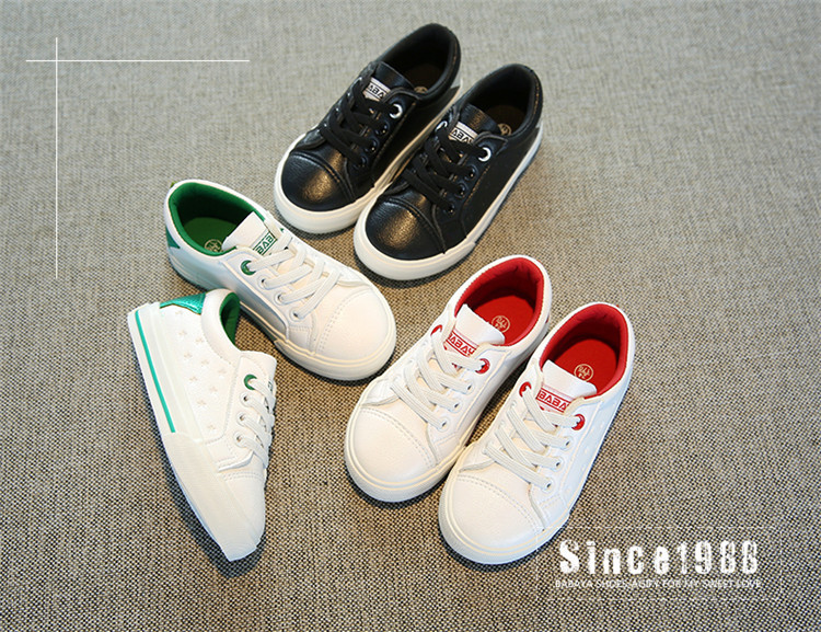 Kids Skate Shoes Boys and Girls Double Leather Sneakers casual Shoes Breathable Boys Girls Sport Running Shoe 2018 hot sell 