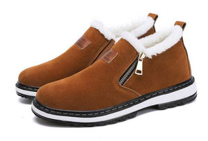 New Keep Warm Winter Male Boots Fashion Black Men's Boots Designer Winter Shoes Men Warm Short Plush Casual Fur Boots Men 2019