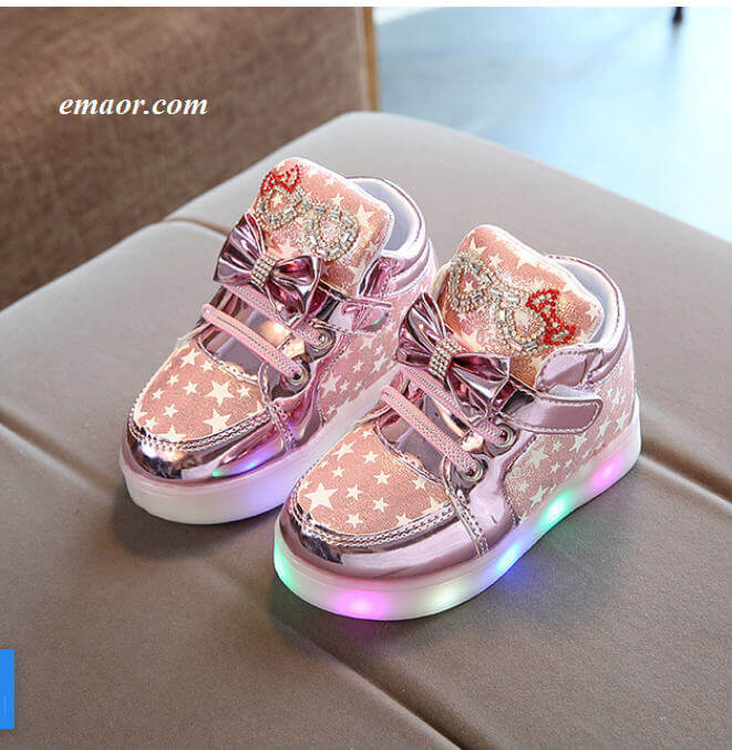 LED Luminous Sneakers Girls Glowing Sneakers Flashing Toddler Lights Up Shoes Basket Led Fashion Lighting Shoes 
