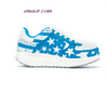 Flag Shoes Pulled Women's American Flag Flock Sneakers Roman Slip On Pantshoes Thick Bottom Breathable Wedge Casual Shoes Dark And Light Blue Star 5.0 Maryland Flag