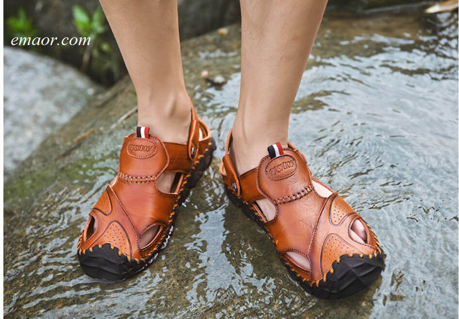 Best Gucci Sandals Leather Men's Sandals Soft Breathable Slippers Hot Birkenstock Sandals