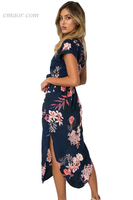 Summer Maxi Dresses Navy Pink Floral Print Pencil Dresspetite Lulus Hot Summer Dresses 