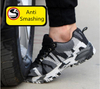 Men Safe Shoes Outdoor Steel Toe Cap Work & Safety Camouflage Army Military Puncture Proof Non Slip Shoes for Crews