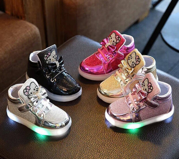 Children Luminous Shoes New Girls Sport Running Shoes Baby Flashing ...