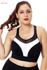  Plus Size Sports Bras Mesh And Print Patchwork Yoga Bra Women's Sportswear Yoga Bras