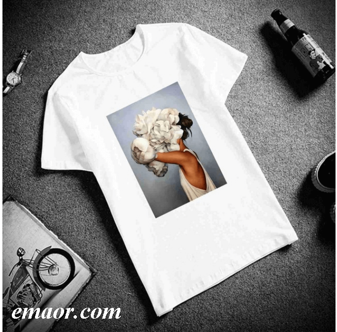 New Design Your Own Shirt Tops White T Shirt Funny for Womens Cotton Short Sleeve Plus Size Hoodie Cotton Casual Couple T Shirt Flowers for Girls