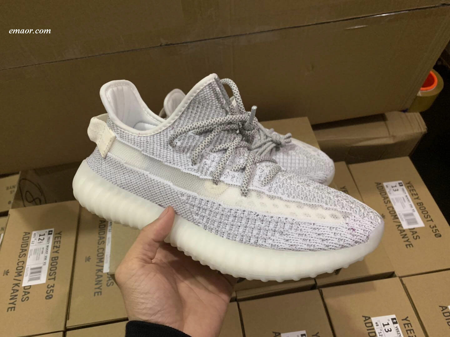 Yeezy 350 V2 Static Sliver Newest 350 Men's Sport Shoes Boost V2 Hiking Shoes Sneakers Summer Breathable Mesh Shoe Zapatillas Hombre Deportiva Yeezy 350 V2 Static Sliver