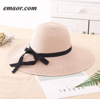 Womens Straw Hat Summer Big Wide Brim Beach Shade Foldable Sun Block UV Protection Feminino Panama Hat 