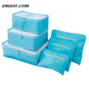Nylon Packing Cube Travel Bags Durable 6 Pieces Set Unisex Large Capacity Of Receive Bags 