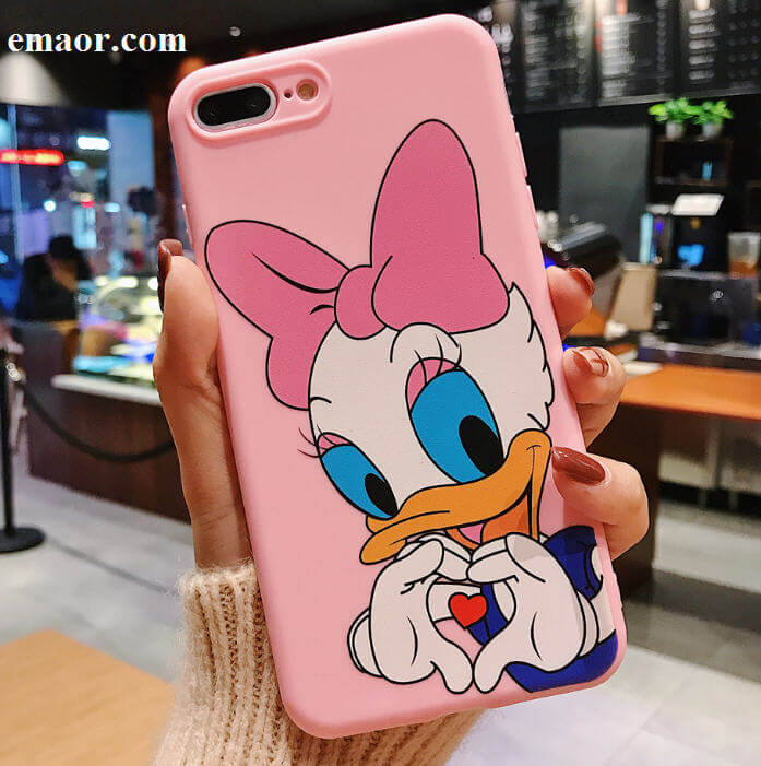 Cell Phone Shell Donald Duck Cartoon Phone Case Skin Shell For IPhone X XR XS MAX Cute Rubber Soft Cell Housing Cover For IPhone