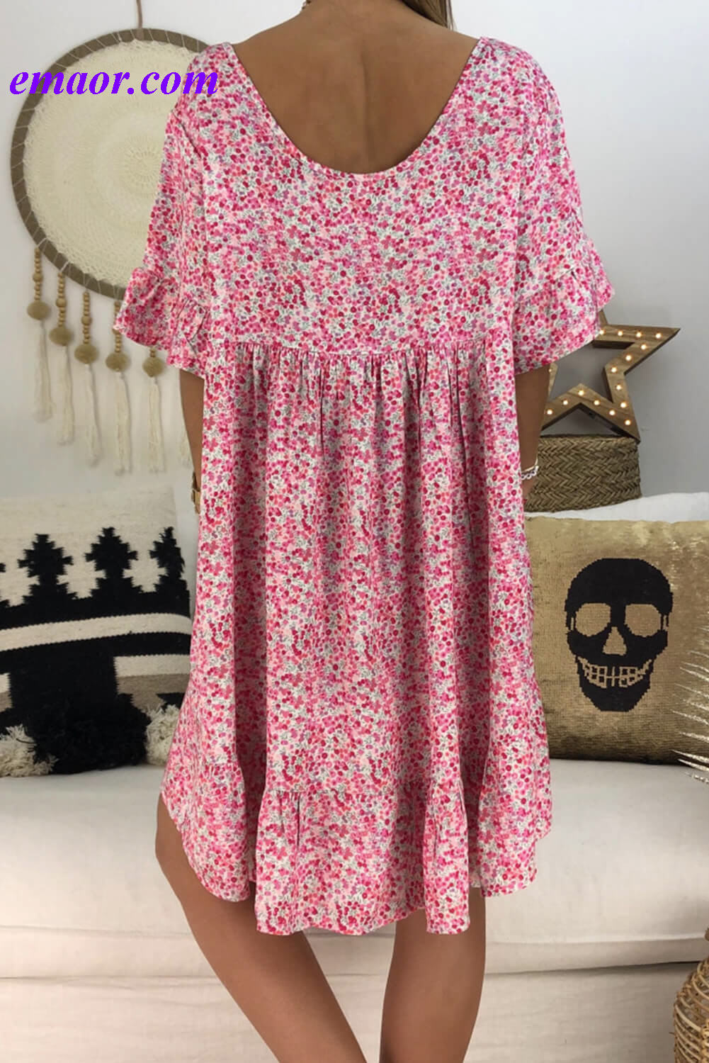 Dress Barn Formal Dresses Red Loose Scoop Neck Floral Dress Maternity Dresses Dress Barn 