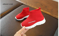 Kids Shoes Elastic Sports Led Shoes Leisure Baby Light Shoes Children Kids Breathable Sport Shoes 