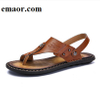 Men'S Sandals Hot Sale Genuine Leather Men Summer Shoes Leisure Slippers Flip-Flops Men Comfortable Soft Footwear