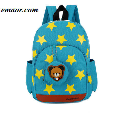 Children Backpacks for Kindergarten Stars Printing Cute Nylon Water-proof School Bags for Kids
