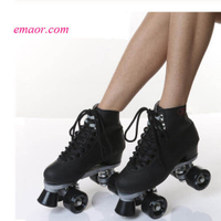 Cheap Roller Skate For Girl's Classic Double Row Skating Shoes Pulley Shoes 4 Wheels Shoes