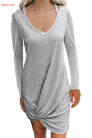  Wholesale Clear Skies Jersey Twist T-shirt Dress Best Affordable Dresses