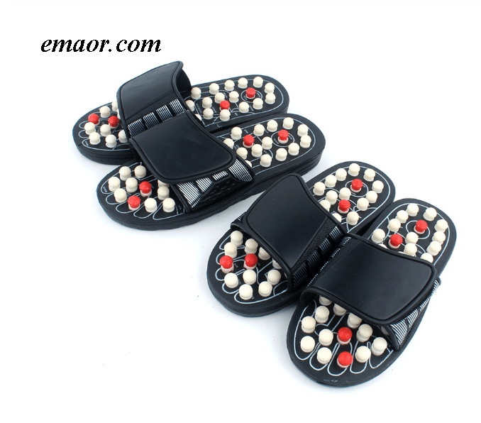 Ruby Slippers Found Men's Blue Stripe Essential Health Care Taichi Acupuncture Foot Massage Slippersfrette Slippers Concha Slippers