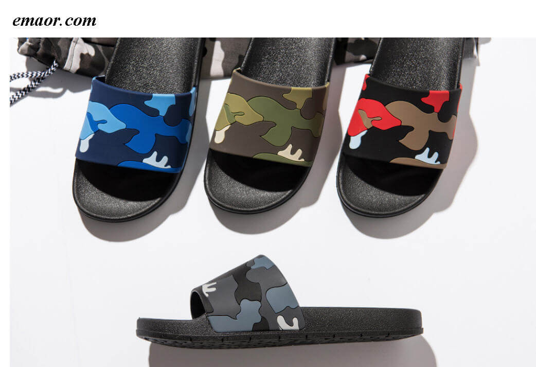 Slipper Shoes Men's Slippers Camo Home Slides Bathroom Slipper Brand Slipper Summer Casual Style Shoes Slipper Havaianas 