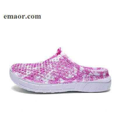 Garden Clog Shoes Women Lightweight Quick Drying Summer Flat Benassies Outdoor Sandals Hollow-Out Beach Slipper 