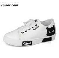 Women Canvas Shoes Casual New Cartoon Cat Fashion Summer Autumn Comfortable Breathable Flats Shoes
