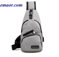 Male Shoulder Bags New Arrival USB Charging Crossbody Anti Theft Chest Bag School Short Trip Messengers Bags