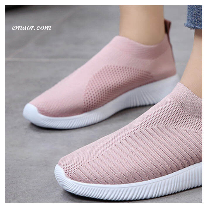 Shoes for People with Flat Feet Rimocy Breathable Air Mesh Flat Heels ...