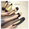  Flat Pedal Mtb Shoes SUOJIALUN Women's Slip On Flat Loafers Round Toe Shallow Ballet Flats Shoes Stretch Fabric Female Casual Flat Shoes Flat Pedal Mtb Shoes